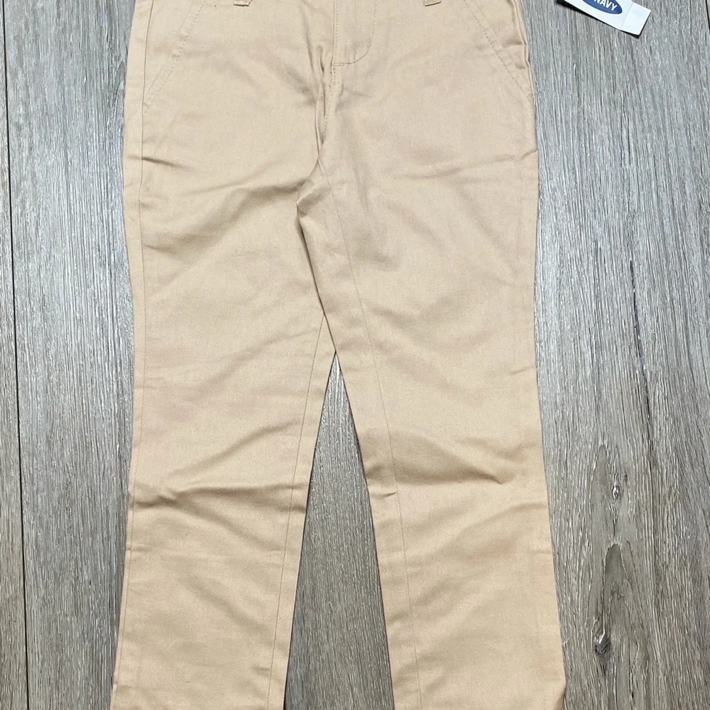 Old Navy Girl School Uniform Kaki Stretch Skinny Adjustable Waist Pants Size 6